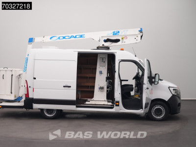 Renault Master 145PK Hoogwerker 12m Werkhoogte L2H2 Trekhaak LED Airco Cruise Camera Werkplaatsinrichting Euro6 Hubarbeitsbühne Arbeitsbühne Nacelle Airco Trekhaak Cruise control 9