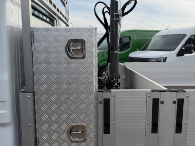 Renault Master E-Tech Open laadbak + HIAB kraan + trekhaak foto 13