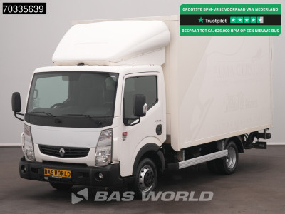 Renault Maxity 130PK Laadklep Bakwagen Zijdeuren Dubbellucht Airco Euro6 Meubelbak Koffer Möbelkoffer LBW Airco
