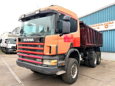 Scania P124-360 C 6x6 FULL STEEL 3-WAY KIPPER (12 GEARS MANUAL GEARBOX / REDUCTION AXLES / FULL STEEL SUSPENSION / P.T.O. / ETC.)