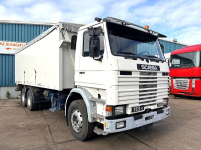 Scania R113-360 HL 6x2 FULL STEEL SUSPENSION BULK KIPPER (MANUAL GEARBOX / FULL STEEL SUSPENSION / 10 TIRES / 2x P.T.O. / LIFT-AXLE / ETC.) foto 2