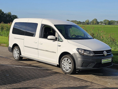 Volkswagen CADDY 2.0 L2 Maxi Kombi Rolstoelbus 5 Persoons 2x Schuifdeur Airco BPM Vrij Euro6 102PK! foto 5