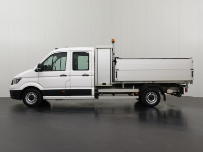 Volkswagen Crafter 2.0TDI 177PK Automaat Dubbele Cabine Kipper | 3-Zijdig | 3000Kg Trekhaak | Navigatie | 6-Persoons 12