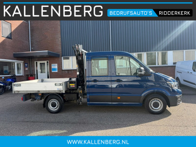 Volkswagen Crafter 35 2.0 TDI Pickup / DC / HIAB Kraan / Trekhaak 6 persoons foto 5
