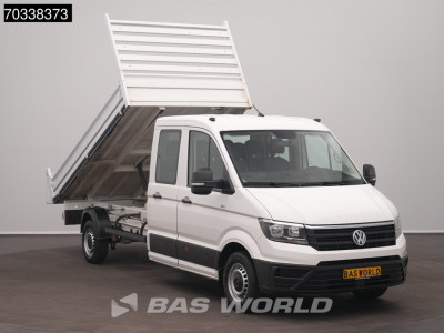 Volkswagen Crafter 140pk Kipper Dubbele Cabine Trekhaak 7 zitplaatsen Euro6 Tipper Benne Kieper Trekhaak foto 5