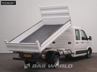 Volkswagen Crafter 177pk Kipper Dubbele Cabine Dubbellucht Airco Navi 3,5t Trekhaak Euro6 Kieper Benne Tipper DoKa Airco Trekhaak Cruise control foto 2