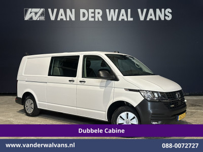 Volkswagen Transporter 2.0 TDI 150pk 4Motion L2H1 Dubbele Cabine Euro6 Airco | 5-Zits | Apple Carplay | Cruisecontrol | Omvormer Android Auto, 2500kg Trekhaak, Leder, Parkeersensoren, Achterklep
