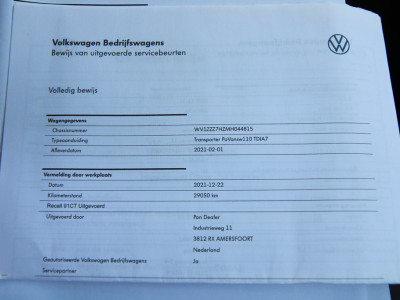 Volkswagen Transporter 2.0 TDI L1H1 / 150PK automaat / dubbel schuifdeur / app connect / cruise 12