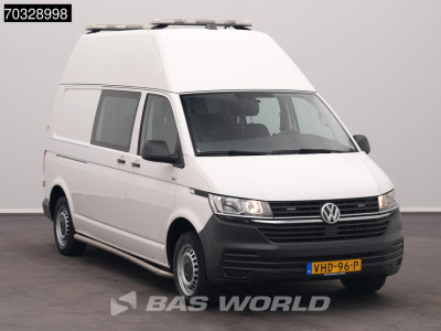 Volkswagen Transporter 150PK Automaat Hoog Dak Dubbel Cabine L2H2 Trekhaak Navi Airco Camera Parkeersensoren 230v Omvormer Euro6 L2 DC Doka Mixto High Roof Hohes Dach Airco Trekhaak 5