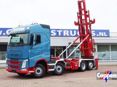 Volvo FH 460 Hooklift 8x2. 3x Steering axle. Siloaufsteller Velsycon