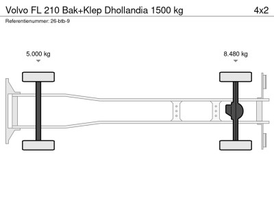 Volvo FL 210  Bak+Klep Dhollandia 1500 kg foto 16