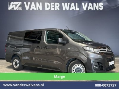 Citroen Jumpy 2.0 BlueHDI **MARGE, GEEN BTW** 123pk L3H1 Dubbele cabine Euro6 Airco | 6-Zits | 2x Zijdeur | Naviatie 2500kg trekhaak, Apple Carplay, Android Auto, Cruiscontrol, Parkeersensoren