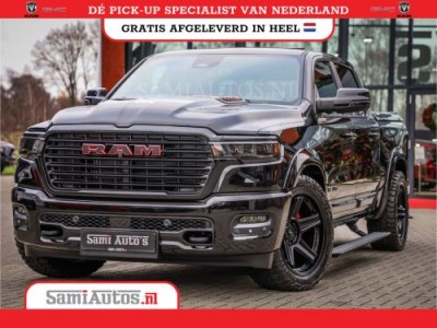 Dodge RAM NIGHT PREMIUM  | BOM VOL + 14.4 INCH SCHERM | LUCHTVERING | HUD | HURRICAN 420PK 636 Nm  | PRIJS MET LPG EN COVER EN GARANTIE | DUBBELE CABINE | PICK UP | 5 PERSOONS | DC | GRIJSKENTEKEN | VOORRAAD NR 2233 - 7672