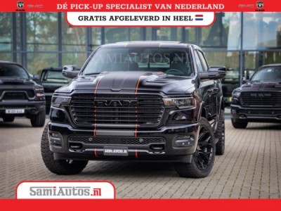 Dodge RAM PREMIUM NIGHT EDITION | | 420PK 636 Nm | BOM VOL + 14.4 INCH SCHERM | LUCHTVERING | HUD | PRIJS MET LPG EN COVER EN GARANTIE | DUBBELE CABINE | PICK UP | 5 PERSOONS | DC | GRIJSKENTEKEN | VOORRAAD NR 2283 - 3326