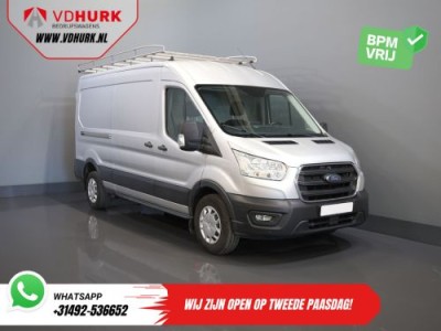Ford Transit 2.0 TDCI 130 pk L3H2 Trend RWD BPM VRIJ! Imperiaal + ladder/ Elek.stoel/ Stoelverw./ Navi/ Carplay/ Camera/ PDC/ Cruise/ Trekhaak/ Airco