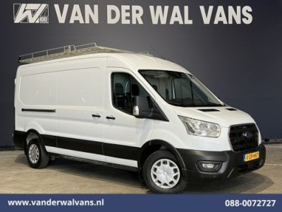 Ford Transit 2.0 TDCI 131pk L3H2 Euro6 # Airco | 2800kg Trekhaak | Imperiaal | LED | Trap | Cruisecontrol Parkeersensoren, Bijrijdersbank