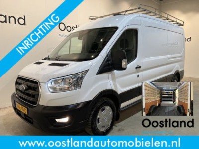 Ford Transit 330 2.0 TDCI L3H2 130 PK Trend MHEV / Servicebus / Inrichting / Euro 6 / Airco / Camera / Navigatie / Cruise Control / Trekhaak / Imperiaal / 3-Zits / 74.000 KM !!
