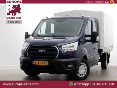 Ford Transit 350 2.0 TDCI 130pk 4x4 L3H1 Trend D.C. Open laadbak met huif 06-2021
