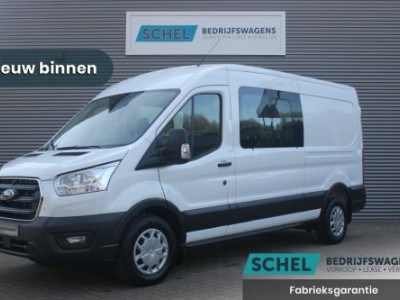 Ford Transit 350 2.0 TDCI 165pk L3H2 Dubbel Cabine Trend 6 zits - Carplay - Trekhaak - Camera - 2800kg Trekgewicht - Rijklaar