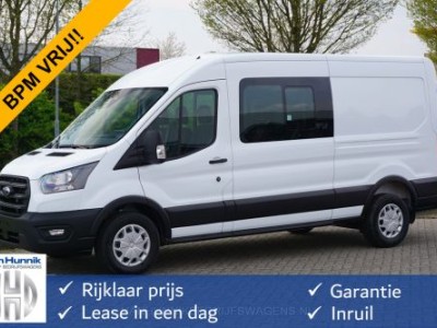 Ford Transit 350L 130PK L3H2 LDT Dubbel Cabine BPM VRIJ!! Climate, Cruise,  12 Sync4 Camera/Apple CP NR. 995