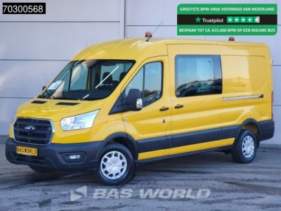 Ford Transit 130pk Dubbel Cabine 2x Schuifdeur L3H2 Trekhaak Airco Cruise Parkeersensoren Euro6 L3 DC Doka Mixto Airco Trekhaak Cruise control
