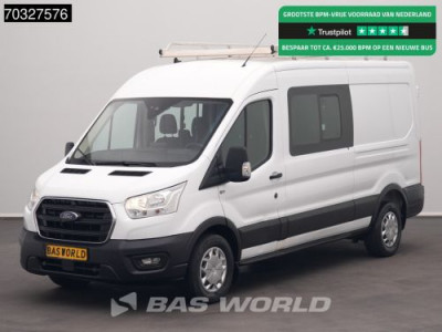 Ford Transit 130pk Dubbel Cabine L3H2 Navi ACC Airco Parkeersensoren v+a Imperiaal Euro6 L3 DC Doka Mixto Airco