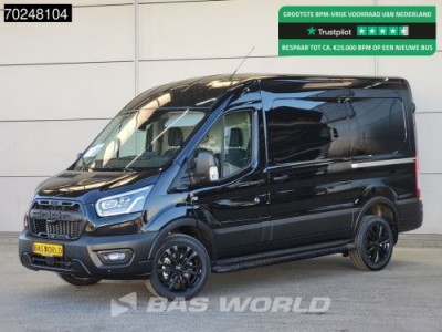 Ford Transit 165pk Automaat Limited Dubbele schuifdeur Raptor Grill Black Edition L2H2 ACC 360camera Navi CarPlay Xenon Camera 10m3 Airco
