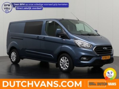 Ford Transit Custom 2.0TDCI 130PK Limited Dubbele Cabine | 2xSchuifdeur | Navigatie | Camera | Betimmering | Airco | Cruise
