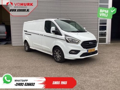 Ford Transit Custom 2.0 TDCI 170 pk Aut. L2 Sport BPM VRIJ! Bi-Xenon/ Leder/ D.B. Riem VV./ Elek.stoel/ Stoelverw./ Carplay/ Camera/ PDC/ LMV/ Cruise/ Trekhaak/ Airco