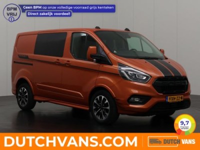 Ford Transit Custom 2.0TDCI 185PK Sport Dubbele Cabine | Leder | Led | Navigatie | 2xSchuifdeur | Trekhaak 2500Kg