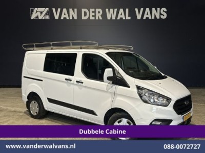 Ford Transit Custom 2.0 TDCI L1H1 Dubbele Cabine Euro6 Airco | Navigatie | 5-Zits | Imperiaal | Apple Carplay | LED Android Auto, 2500kg Trekhaak, Cruisecontrol, Parkeersensoren, Stoelverwarming