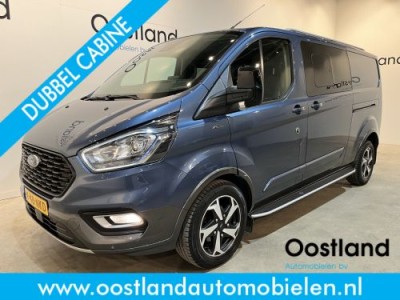 Ford Transit Custom 320 2.0 TDCI L2H1 Active 170 PK Automaat DC Dubbel Cabine / Euro 6 / 2X Schuifdeur / Airco / Cruise Control / Camera / CarPlay / Navigatie / Trekhaak / 52.500 KM !!