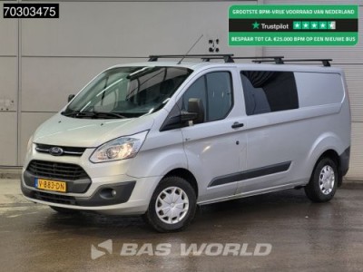 Ford Transit Custom 100pk Dubbel Cabine L2H1 Trekhaak Navi Airco Cruise Camera Parkeersensoren v+a Imperiaal APK 02-2026 Euro6 L2 DC Doka Mixto Airco Trekhaak Cruise control