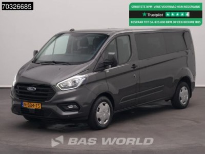 Ford Transit Custom  130PK Ex.BPM/BTW! Automaat Personenbus 9-Persoons L2H1 Trekhaak Navi LED Xenon Airco Cruise Parkeersensoren TV Taxi Passenger Transport Airco Trekhaak Cruise control