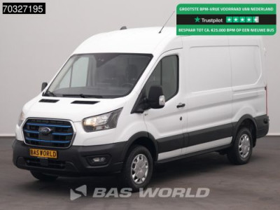 Ford e-Transit 184pk Elektrisch 68kWh 317km WLTP L2H2 Navi Airco Cruise Parkeersensoren v+a SYNC4-Display CarPlay L2 Airco Cruise control