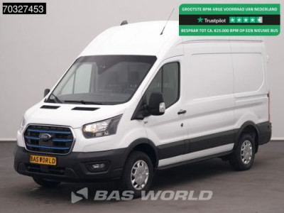 Ford e-Transit 184pk Elektrisch 68kWh 317km WLTP L2H3 Hoog Dak Navi Airco Cruise Parkeersensoren v+a SYNC4-Display CarPlay L2 Airco Cruise control