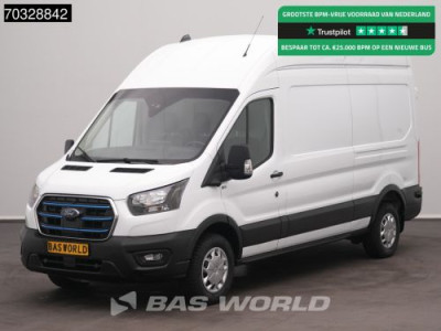 Ford e-Transit 184pk Elektrisch 68kWh 317km WLTP L3H3 Hoog Dak Navi Airco Cruise Parkeersensoren v+a SYNC4-Display CarPlay L3 Airco Cruise control
