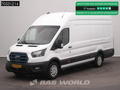 Ford e-Transit 184pk Elektrisch 68kWh 317km WLTP L4H3 Hoog Dak Navi Airco Cruise Parkeersensoren v+a SYNC4-Display CarPlay L4 Airco Cruise control