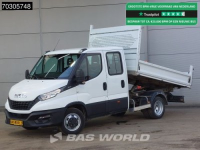 Iveco Daily 35C14 Kipper Dubbel Cabine Dubbellucht 3,5t Trekhaak Airco Cruise Euro6 Tipper Benne Kieper Airco Trekhaak Cruise control