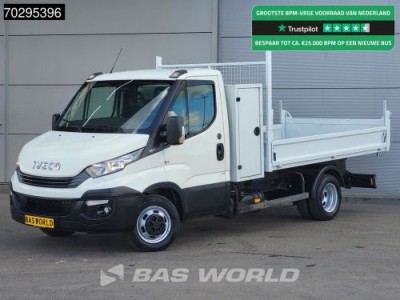 Iveco Daily 35C14 Kipper met Kist 3.5t trekhaak Euro6 Airco Cruise Tipper Benne 2m3 Airco Trekhaak Cruise control