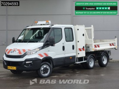 Iveco Daily 35C15 3.0L Kipper met Kist Maxicargo Airco Cruise Camera Euro6 Tipper Benne Kieper 2m3 Airco Dubbel cabine Cruise control