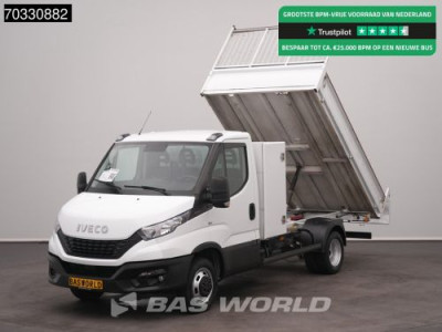 Iveco Daily 35C16 3.0L Kipper met Kist Dubbellucht 3,5t Trekhaak Airco Cruise Euro6 Tipper Benne Kieper Airco Trekhaak Cruise control
