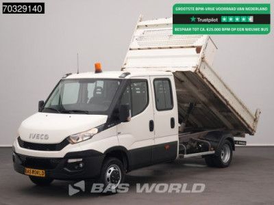 Iveco Daily 35C17 3.0L Kipper Dubbel Cabine Dubbellucht 3,5t Trekhaak Cruise Euro6 Tipper Benne Kieper Trekhaak Cruise control