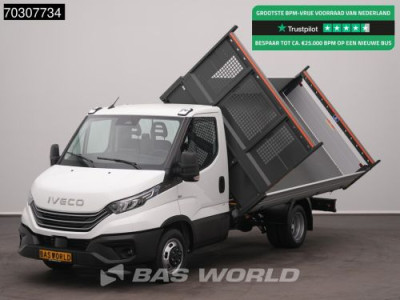 Iveco Daily 35C18 3.0L Automaat Driezijdige Kipper 180PK Dubbellucht 3,5t Trekgewicht ACC LED Camera CarPlay Euro6 Tipper Benne Kieper Airco