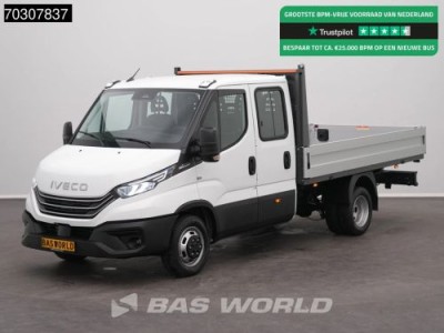 Iveco Daily 35C21 3.0L Automaat Open Laadbak Dubbel Cabine 210PK Dubbellucht 3,5t Trekgewicht ACC LED Airco Camera Euro6 Pritsche Pickup Airco Dubbel cabine