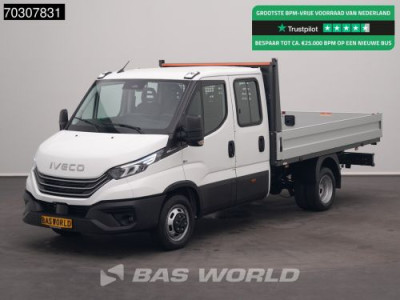 Iveco Daily 35C21 3.0L Open Laadbak Dubbel Cabine 210PK Dubbellucht t ACC LED Airco Camera CarPlay 3,5t Trekgewich Euro6 Pritsche Pickup Airco Dubbel cabine