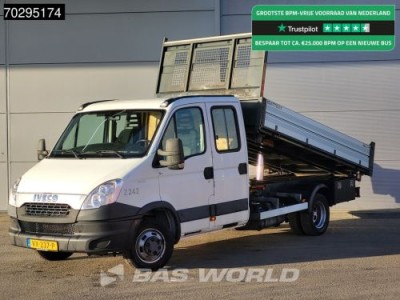 Iveco Daily 50C17 3.0L 3-Zijdige 170PK Dubbel Cabine Kipper Dubbellucht 3,5t Trekhaak Tipper Benne Kieper Airco Trekhaak Cruise control