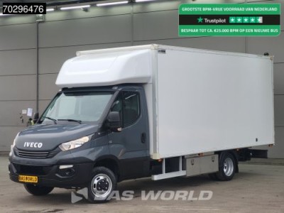 Iveco Daily 50C18 3.0L Automaat 3,5t Trekhaak Bakwagen Zijdeur Achterdeuren 180PK 5tons Navi Standkachel Euro6 Meubelbak Koffer Trekhaak