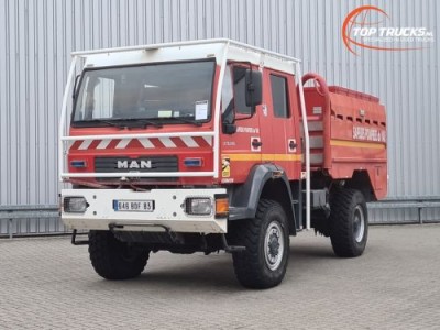 MAN LE 18.220 4x4- 4.000 ltr water - 200 ltr Foam -Brandweer, Feuerwehr, Fire - Doppelcabine