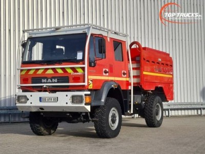 MAN LE 18.220 4x4- Brandweer, Feuerwehr, Fire - Doppelcabine - 4.000 ltr water - 200 ltr Foam